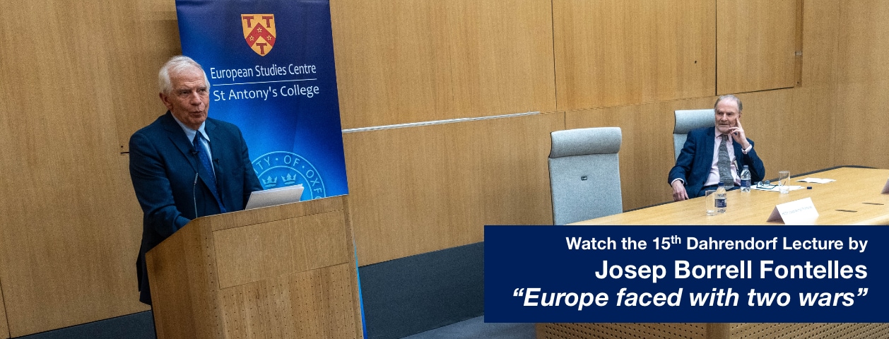 Watch the 15th Dahrendorf Lecture - Josep Borrell Fontelles - 'Europe faced with two wars' (Photo: EU)